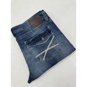 TK Axel Western Mens Jeans Slim Boot 36x32 Medium Wash‎ Dark Denim